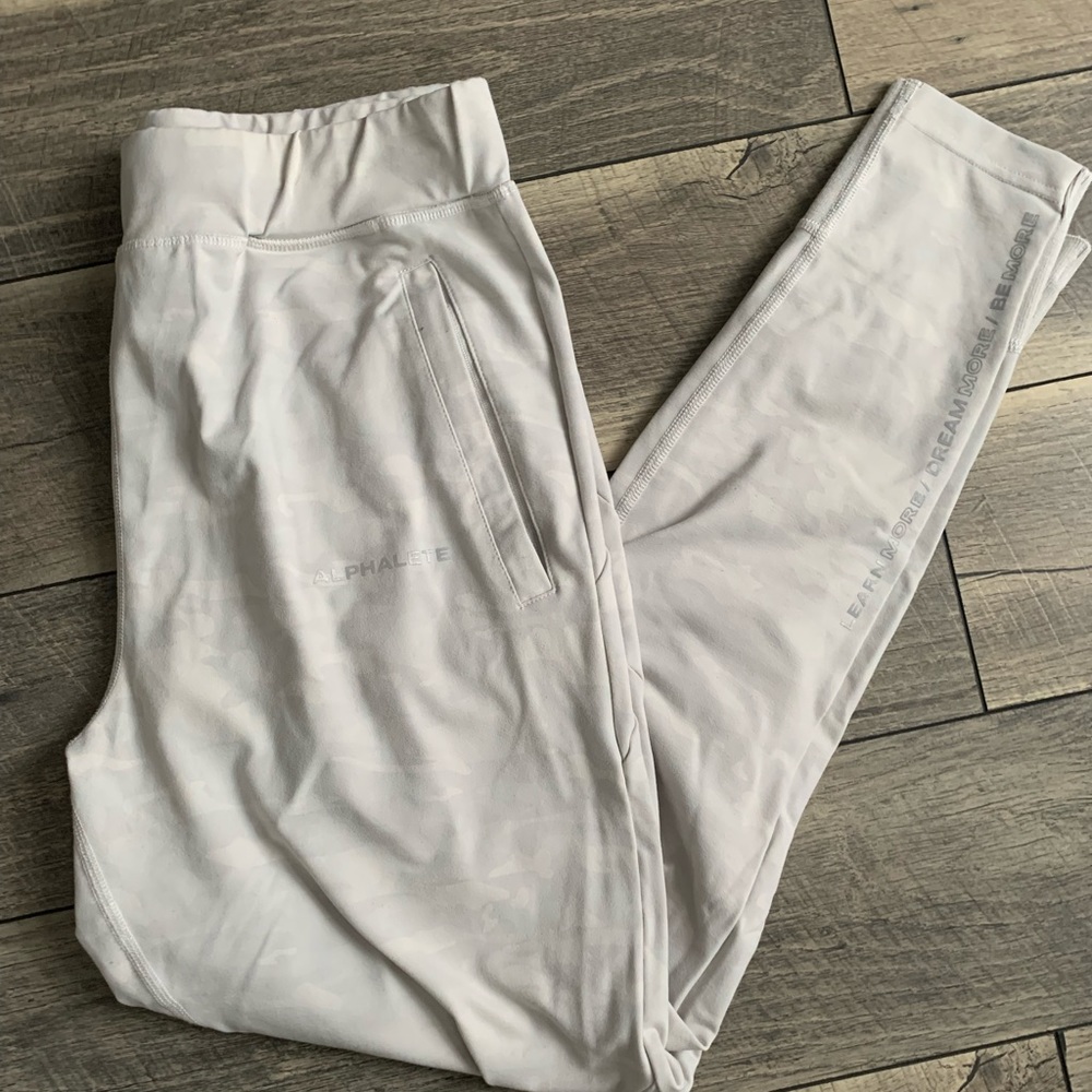 Alphalete White Camo Premium Joggers